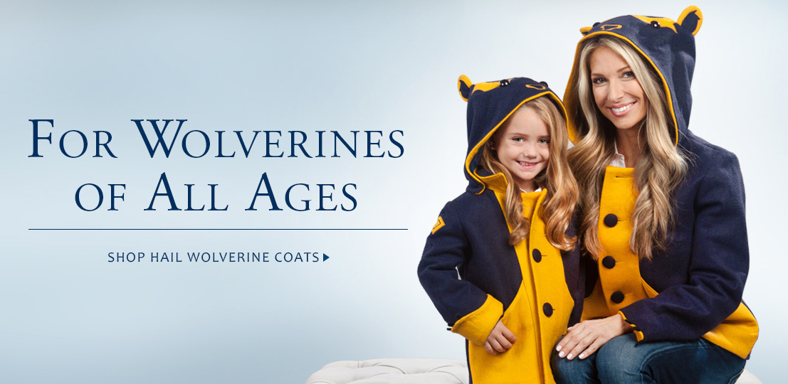 The Victors Collection Web Ad - Mother and Daughter in Matching Wolverine Coats